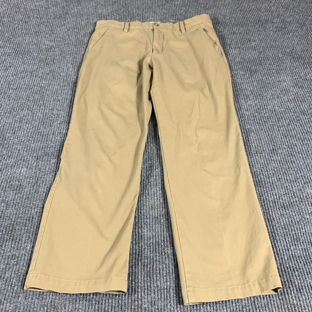 Dockers Pants Mens‎ 34x30 Khaki Brown Straight Fit Flat Slacks Trousers Career